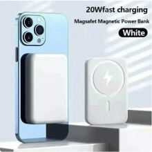 10000mAh hordozható vezeték nélküli töltő MagSafe Extra Backup külső mágneses akkumulátorcsomag iPhone 13 14 15Pro készülékekhez, fehér