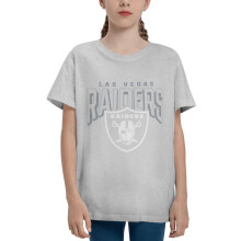 Raiders Kids Short Sleeve Shirt Sports Football Team Logo for Baseball Fans Gifts Suitable For Boys And Girls