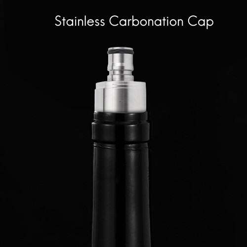 Conjunto de 2 tampas de carbonatação em aço inoxidável 304 com espigão de 5/16 polegadas, tipo trava, compatíveis com garrafas PET de 1