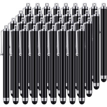 Set van 36 styluspennen voor universele touchscreens, compatibel met iPhone, iPad en tablets (zwart)