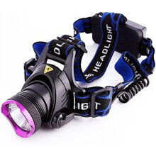 Wiederaufladbare, violette Fahrradlampe, USB-Stirnlampe, kompatibel mit Fahrradhelmen, leicht und wasserdicht – ideal zum Laufen, Campen und