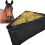 IMCBSTT Horses Corner Feeder Deep Corner Høpose Gede Høfoderposer med Netbund og Trykknapper til Hestetrailerboks, Sort 2