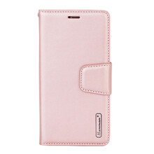 Étui portefeuille exclusif compatible avec Samsung Galaxy S21FE (Hanman) Or rose