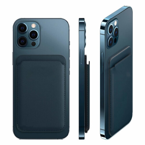 Μαγνητική θήκη καρτών INF για συμβατότητα με iPhone 12/13Series PU δέρμα σε μαύρο χρώμα 1