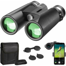Kraftig 12x42HD-kikkert med BAK4Prism, FMC-nattsyn, kompakt for fugletitting, camping, fotturer, jakt, konsert, teater