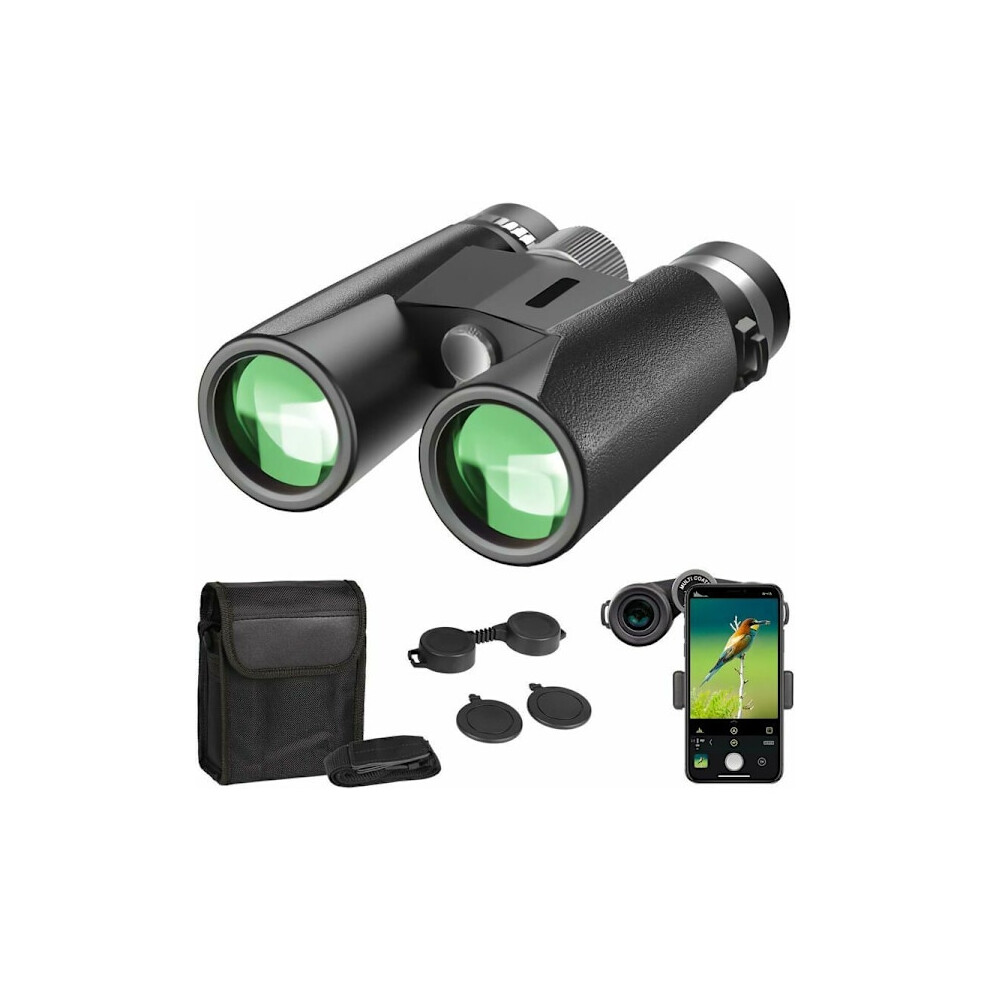 Powerful 12X42 Hd Binoculars With Bak4 Prism, Fmc Night Vision, Compact For Bird Watching, Camping, Hiking, Hunting, Concert, Theater 9395123522593