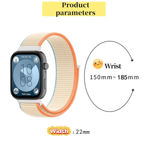 Νάιλον λουράκι συμβατό με Huawei Watch Fit4/4Pro, Υφασμάτινο αθλητικό μπρασελέ Smartwatch, 2