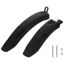 2 stuks MTB spatborden voor voor- en achterwiel, geschikt voor fietsen van 14-18 inch, zwart