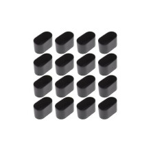 16 nóżek meblowych owalnych do stołów i krzeseł, 15x30mm, czarne