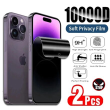 Nieuwe set van 2 privacy hydrogel folies, compatibel met iPhone 6/7/8/14/13/12/11/15/16 Pro Max Plus Mini, compatibel met iPhone X/XR/XS Max, 2 stuks
