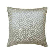 HomeCentric Dekokissenbezüge 30 x 30 cm, Grau – Jacquard-Mosaikmuster, Perlenstickerei für Sofa, geometrisch-moderner Stil