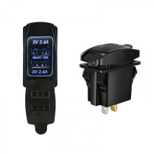 Chargeur mobile double face 4,8 A pour voiture