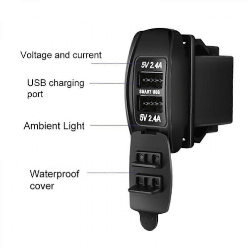Chargeur mobile double face 4,8 A pour voiture 1