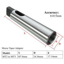 Huls Morse conische adapter conische schacht werkplaats 1 stuk 45# staal MT2 naar MT3