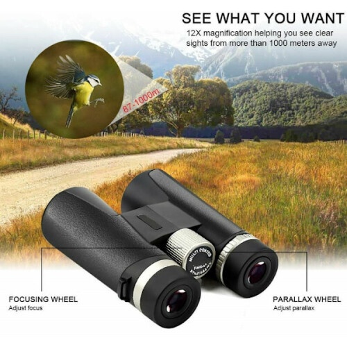 Ισχυρά κιάλια 12x42HD με πρίσμα BAK4, νυχτερινή όραση FMC, συμπαγή για παρατήρηση 1