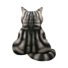 Yakbaofuo3d Stereo Katzen Rückenansicht Puppenmädchen Geschenk Druck Katzen Rücken Kissen Simulation Katzen Kissen Geschenke für Katzenliebhaber