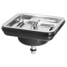Tapón colador cuadrado de acero inoxidable para fregadero, tapón de malla para desagüe de fregadero de cocina, cesta coladora, tapón de desagüe