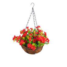 Clearance Sale! Dusknt Artificial Flowers, Simulated Pendant, Outdoor Hanging Flowers with Basket Hanger, Faux Plastic Greenery Compatible with