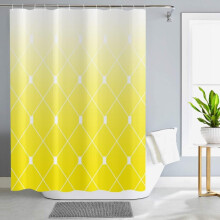 Žlutý ombré sprchový závěs, moderní geometrický vzor, moderní luxusní koupelnový závěs, dekorace do vany, nepromokavá látka, pratelný