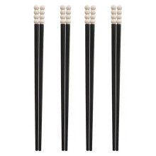 Palillos chinos Hesroicy - 2 pares - Aptos para uso alimentario, reutilizables - Agarre suave, resistente y cómodo - Vajilla Haws Diner de aleación