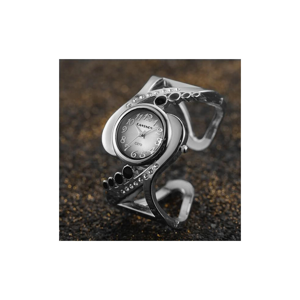 Brand Luxury Watch For Women 2023 Rhinestone Elegant Stainless Steel Bracelet Ladies Wristwatch Clock Reloj Mujer Black Silver/Gold 9395123621524
