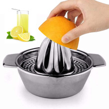 Stainless Steel Lemon Squeezer Manual Citrus Juicer with Bowl Filter, 500ml Seed, Dishwasher Safe