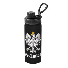 Polska Polish Country Pride Borraccia termica da 18 OZ in acciaio inossidabile, borraccia sportiva portatile per viaggi, attività all'aperto e