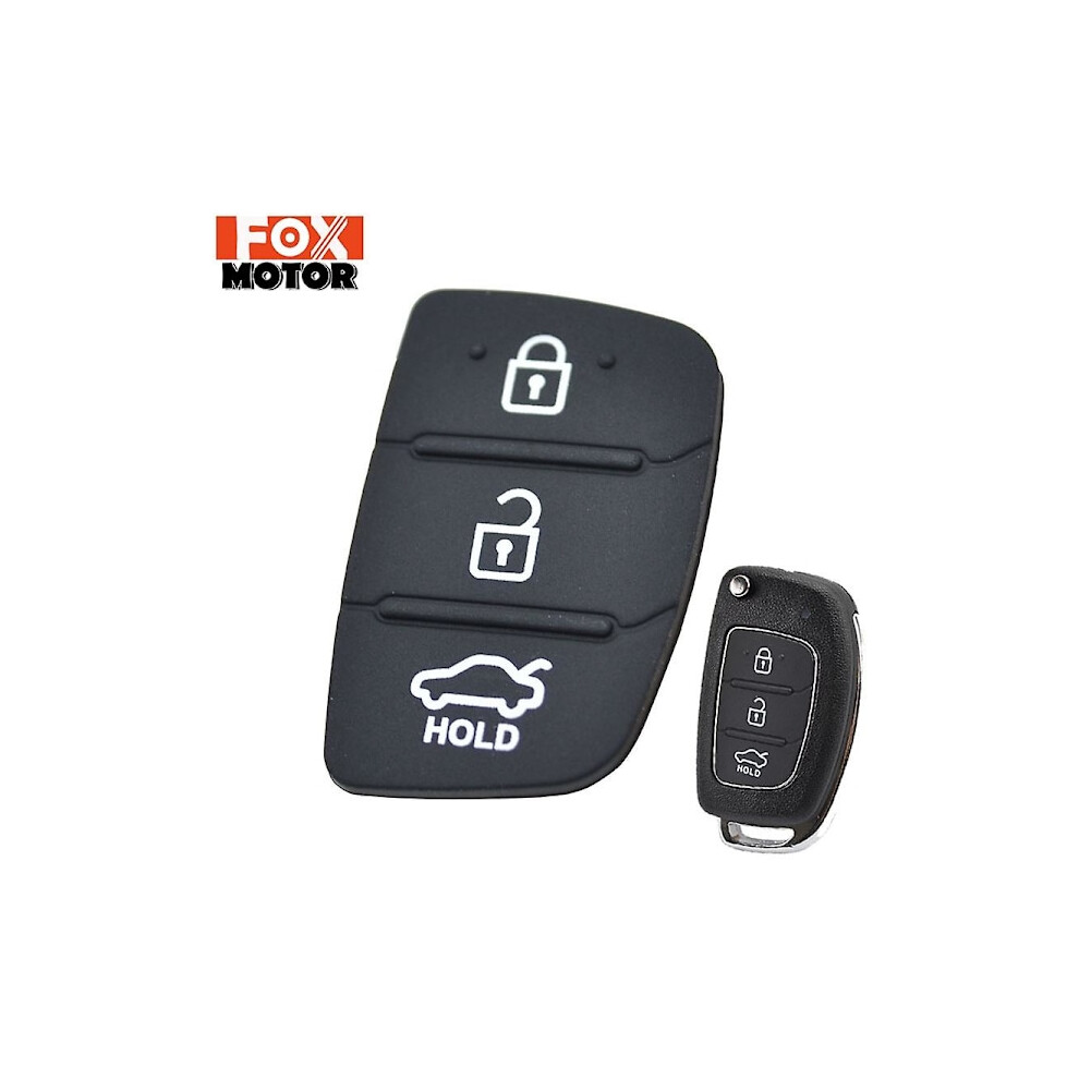 Replacement 3 Button Rubber Key Fob For Hyundai Creta I20 I40 Tucson Elantra Santa Fe Solaris Ix35 Ix45 Remote Control Car Repair Key Fob 9395123622798