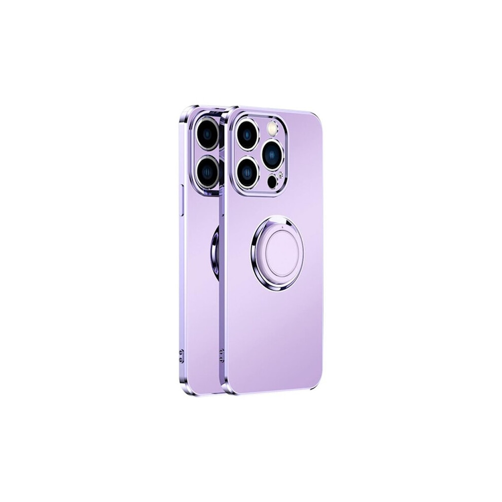 Compatible With Iphone 14 Pro Max Case Ring Holder Electroplating Kickstand - Purple 9395123623030