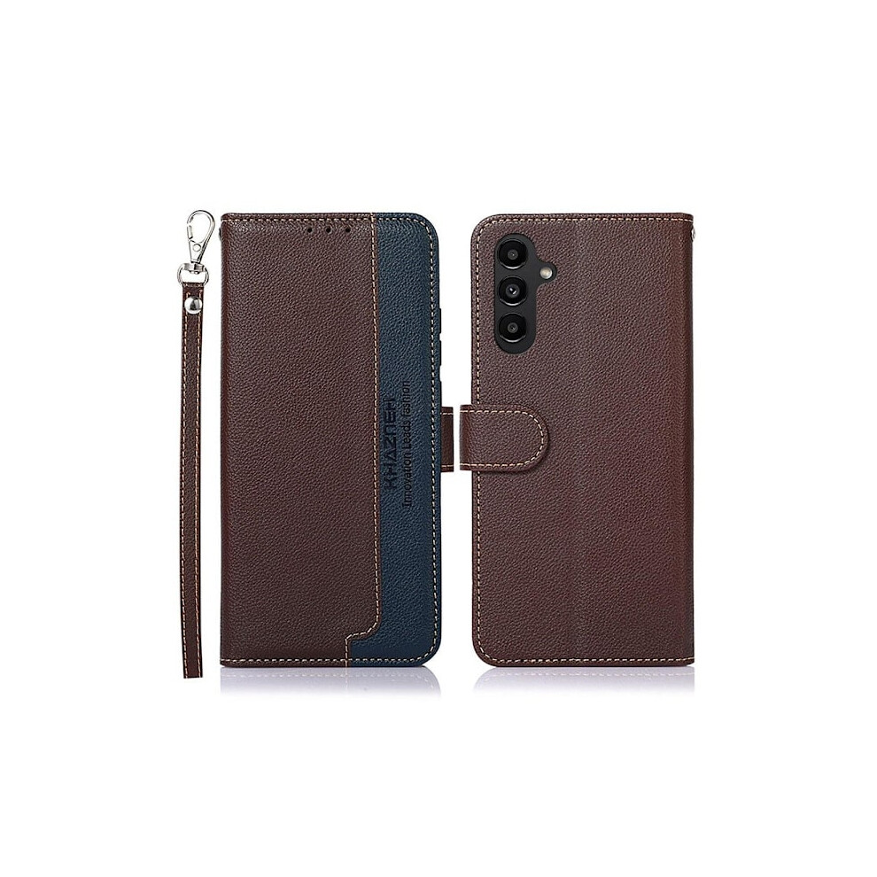Khazneh Compatible With Samsung Galaxy A14 Wallet Case - /Blue Brown 9395123623139