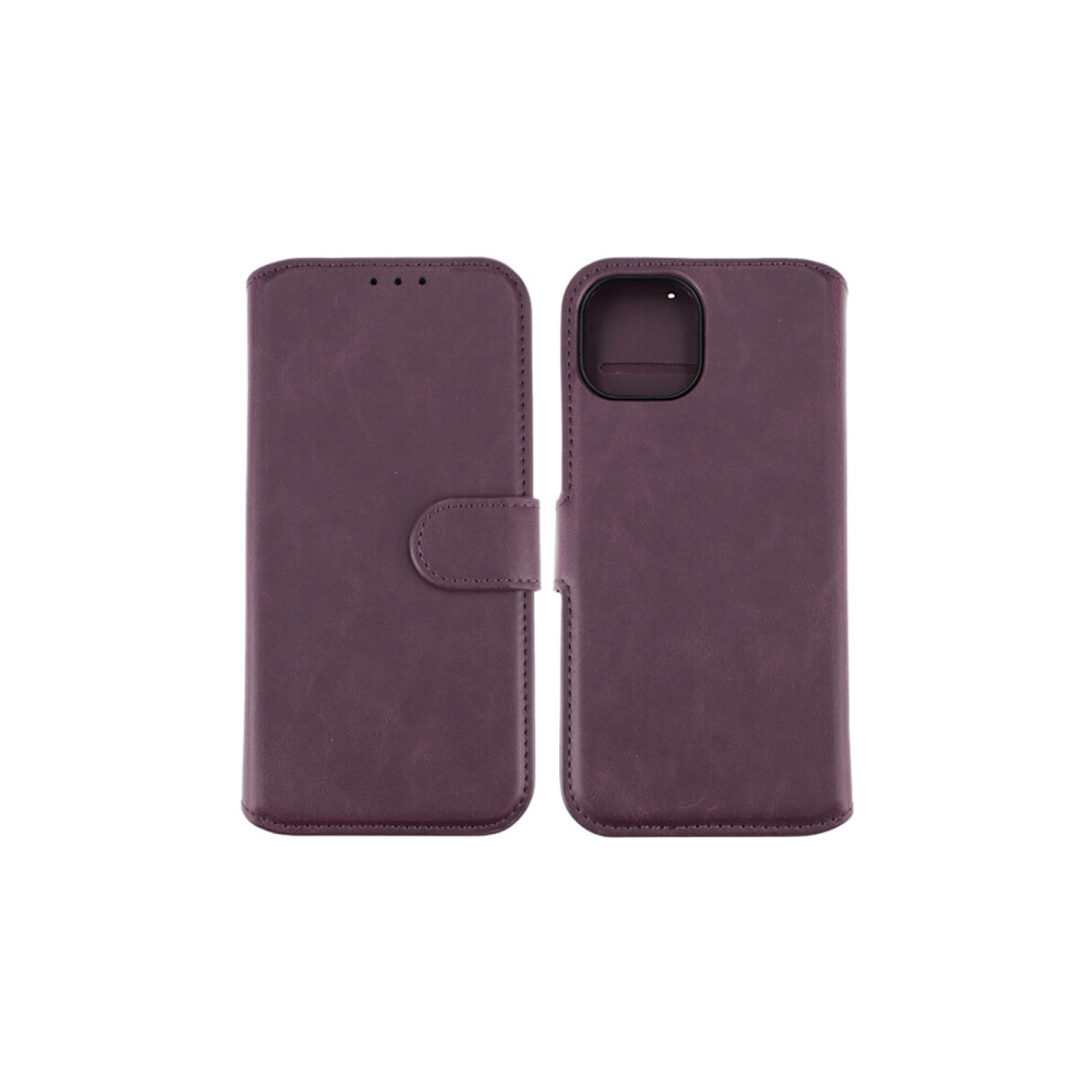 Compatible With Iphone 15 Wallet Case Magnet Rvelon - Purple 9395123623160