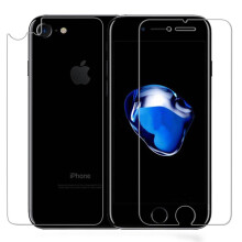 Compatibel met iPhone SE (2020) Zachte schermbeschermer voor voor- en achterkant PET9H0.2mm Transparant
