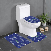 Seahawks Team, 3-dielna sada kúpeľňových kobercov, protišmykový koberec do kúpeľne, 24x16 palcov