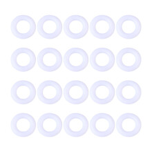 Anéis de cortina romana de plástico branco - 800 peças