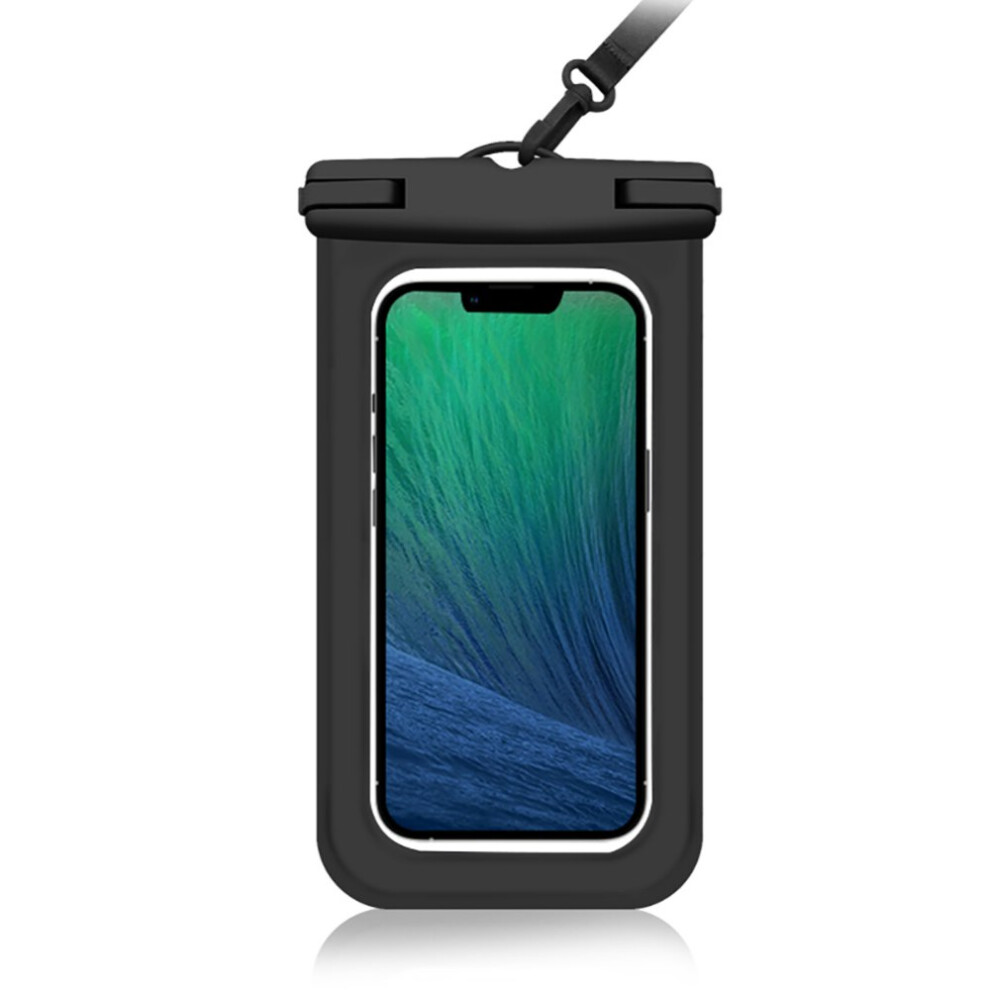 Universal Waterproof Phone Pouch Cellphone Dry Bag Case For Compatible With Iphone, Galaxy, Pixel Up To 6.9", Black 9395123725116