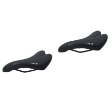 2pcs Universal Silicone Bike Saddle Thicken Thin Mountain Bike Seat Saddle Cycling Sports Cushion Bike Pad (Black)