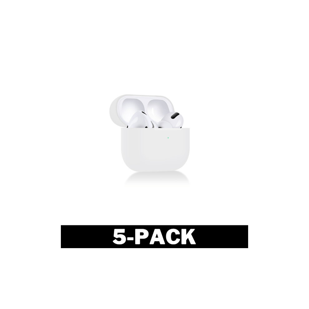 Compatible With Airpods Pro Silicone Case Cover Multiple Colors 5-Pack White 9395123725833
