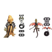 Conjunto de 2 coleiras para dragão barbudo, coleiras para lagartos, coleiras para animais de estimação que rastejam, suprimentos para répteis