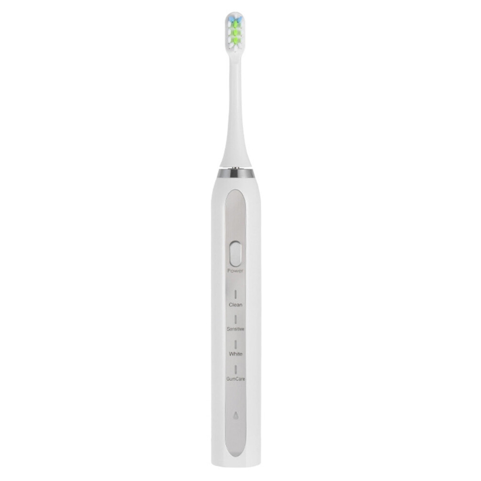 YOBOLK Electric Toothbrush USB Charging with 2 Brush Heads, Smart 4-Mode Timer, IPX7 Water-Resistant