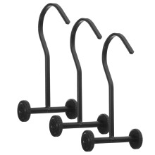 Crochets de rideau de douche à double glissière en métal Guangmc - 3 anneaux (61 mm)