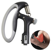SUKIY Fortalecedor de agarre 10-100 kg, ejercitador de mano y muñeca ajustable, negro