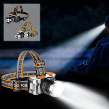 Linterna frontal LED con carga por inducción, lámpara de trabajo para exteriores Treasure Outdoor Patrol, luz potente, accesorio para la cabeza con