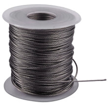 IMCBSTT Hoisting Lifting 7x7 1mm Dia Stainless Steel Flexible Wire Rope 177Ft