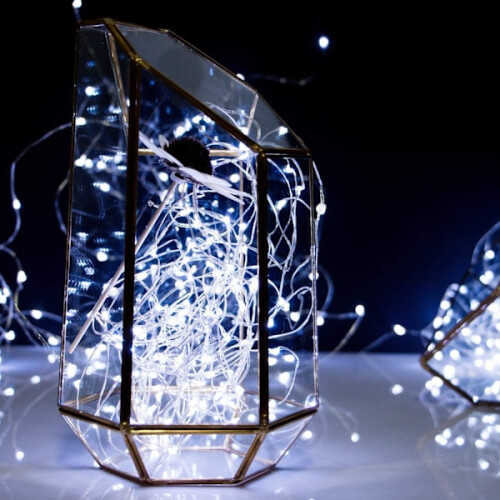 Ηλιακά τροφοδοτούμενα φωτιστικά 200 LED, αδιάβροχα φώτα από χάλκινο σύρμα 12M8Modes για 2