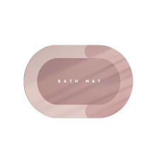 Super Soft Pink Plastic Carpet, Non-Slip Absorbent Rubber Mat, Quick-Drying Bathroom Door Foot Mat, Compatible with Bath & Shower Areas - 1X