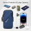 (Azul) Braçadeira com suporte para celular, bolsa transversal com alça de ombro compatível com iPhone e outros. 3