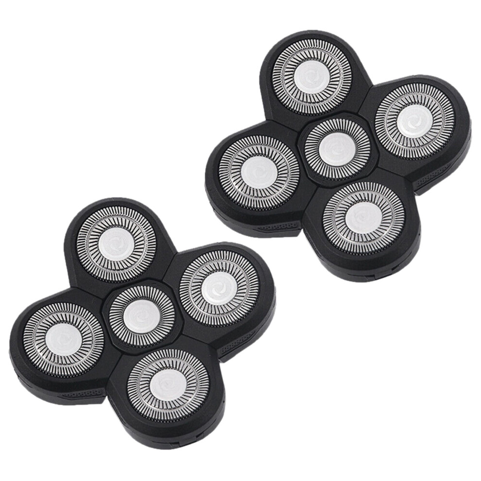 Pair 5 Floating Shaving Bald Replacement Shaver Head For 4D Head And Face Electric Shaver Head