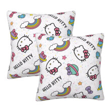 Hello Kitty Throw Pillow Covers, Pack of 2 Pillowcases for Sofa Bed Living Room 20"X20"