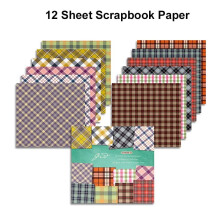 12 Sheet Scrapbook Paper 30x30cm, 12 Inch Scrapbooking Planner Paper Pad Cardstock Card Making DIY Art Craft Decoration Red