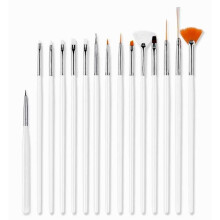 15-pack Nail brushes - Nail art - Nail art White